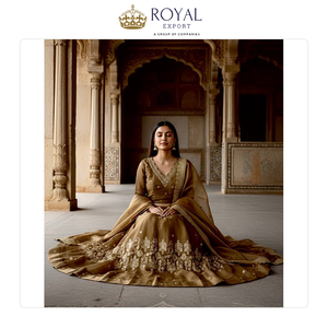 Unique Modern Designer <b>Wedding</b> Wear Collection of Indian Clothing <b>Tissue</b> silk with Beautiful Sequence Work Lehenga Choli - Product Image 4