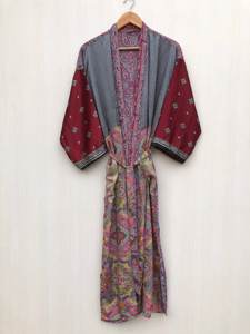 Kimono largo bordado en seda personalizado, estilo hippie, para el verano, estilo bohemio, para la playa, para cubrir el bikini, para mujeres de talla grande. - Product Image 5