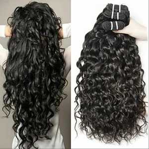 Extensions de cheveux humains longues et bouclées, luxueuses, aspect naturel, noir, pour femmes, au bureau, au quotidien, pour mariage. - Product Image 2