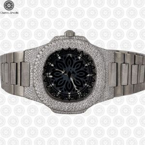 Charm Jewels Luxury Women's Stainless Steel Tonneau <b>Watch</b> <b>Diamond</b> Encrusted Analog Quartz 38mm Folding Clasp - Product Image 1