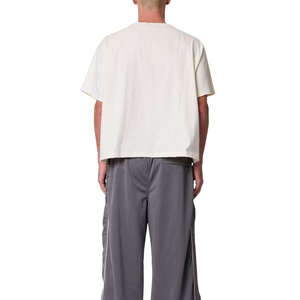 T-shirts pour hommes à col rond et manches courtes, motif graphique abstrait sur le devant, coupe ample, dos uni, style streetwear, vente en gros, personnalisable, OEM, en jersey de coton - Product Image 2
