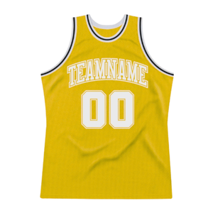 Camiseta de Baloncesto Amarilla para Hombre, Bordada, Sublimada, Impresa, Antibacteriana, de Secado Rápido, Tejido de Malla Transpirable, Personalizada - Product Image 2