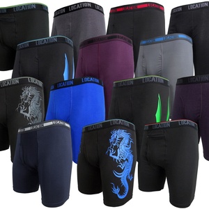 Caleçon taille moyenne décontracté pour hommes, caleçon classique de fitness avec logo personnalisé imprimé respirant - Product Image 5