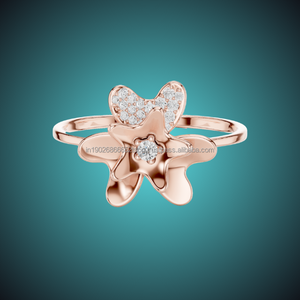 Anillo de diamante personalizado de oro de 14 quilates directo de fábrica con un toque de lujo al mejor precio - Product Image 1