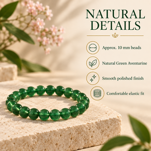 Bracelet en perles de jade vert, extensible, en pierre, bijoux unisexes pour cadeau, usage quotidien - Product Image 3