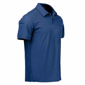 Nouveau T-shirt de golf décontracté pour homme, à manches courtes, 100 % coton, respirant, écologique, séchage rapide, couleur unie, idéal pour l'été et les affaires - Product Image 5