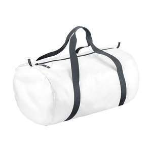 Sac de sport blanc avec sangles noires, fermeture éclair, léger, pour voyages et salle de sport, unisexe - Product Image 1