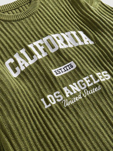 Pull en tricot pour homme avec logo et nom de marque brodés sur mesure, 100% coton, col rond, pull en tricot décontracté pour homme - Product Image 6