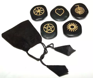 Meilleure qualité en gros Sodalite guérison Reiki ensemble haute-poli Agate pierre naturelle énergie gravé pierre précieuse pierre artisanat vente - Product Image 6