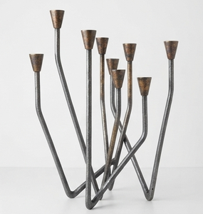 Candélabre en métal en forme de bois de cerf, porte-bougie multi-bras, décoration d'intérieur, centre de table - Product Image 1