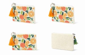 Monedero de Lujo Hecho a Mano con Cuentas de Cítricos para Mujer, Diseño de Naranja, Limón y Pomelo, Cartera Abierta con Cadena de Muñeca y Cuentas Artesanales - Product Image 3