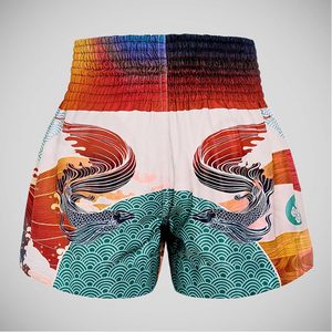 Shorts de boxe unisexes sur mesure, sublimation OEM, finition satinée, séchage rapide, vente en gros, faible MOQ, ensemble OEM en gros - Product Image 3