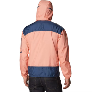 Chaqueta Cortavientos para Hombre con Capucha y Media Cremallera, Estilo Anorak Ligero para Exteriores, Estilo Urbano, Bloques de Color, Chaqueta Utilitaria, Personalización de Marca OEM - Product Image 2