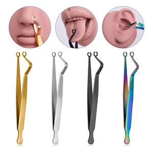 Pinzas para Perforación de Cartílago de Oreja, Acero Inoxidable, Instrumento Quirúrgico Manual ENT, Herramienta de Clase I para Procedimientos Auriculares Precisos - Product Image 3