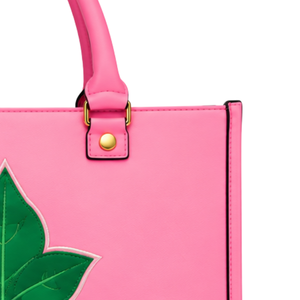 Bolso de Mano con Diseño de Hojas de Hiedra en Verde y Rosa para Mujer, Bolso Tote Gráfico de Moda con Doble Asa para Llevar al Hombro, para Compras, Viajes y Uso Diario - Product Image 4