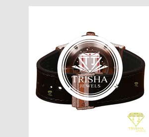 Montre élégante en or rose et cristal diamantée, la plus vendue, pour femme, style de luxe, idéale pour le bureau, disponible à la vente - Product Image 3