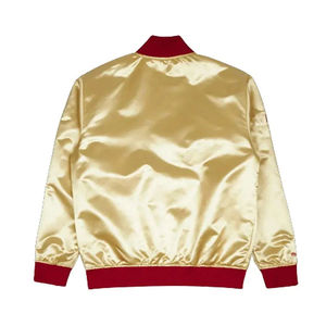 Veste universitaire en satin 100% laine, design uni de qualité supérieure, manches longues, broderie personnalisée, pour homme. - Product Image 2