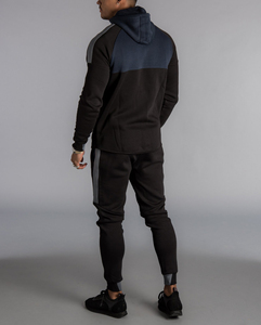 Sudadera con Capucha Verde para Hombre, Cierre de Cremallera, Corte Ajustado, Conjunto Deportivo Informal, 100% Algodón, Felpa Francesa, Ropa de Otoño - Product Image 3