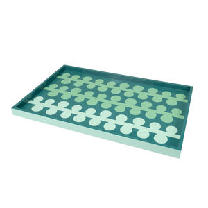 Plateau de service en laque de luxe, plateau décoratif en bois fait main pour hôtel, restaurant, maison, fournisseur d'usine OEM - Product Image 3