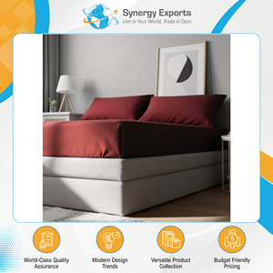 Exhibiting Highest Standard Top Class Quality 120 GSM Fabric Density Wholesale 4 Pcs Polyester Bedsheet Set Available for Sale - Product Image 5