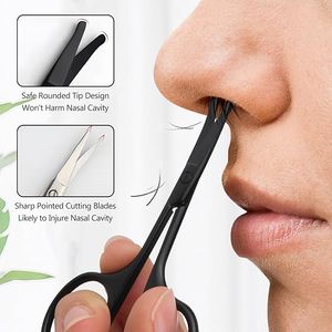 Ciseaux pour poils de nez, ciseaux de toilettage professionnels en acier inoxydable, pointe arrondie, instrument de soin de beauté - Product Image 6