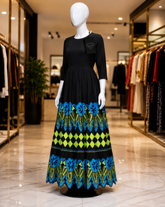 Latest Fashion Hawaiian Islander Guam Micronesia Design Polyester Floral Embroidered Printed Skirt for Women OEM Cheap Price - Product Image 3