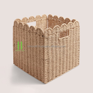 Bolsa de Almacenamiento Rectangular Multifuncional de Seagrass Tejida a Mano, Estilo Bohemio, Ecológica, con Diseño de Piña, Natural, de Vietnam, Fábrica HNH Craft - Product Image 5