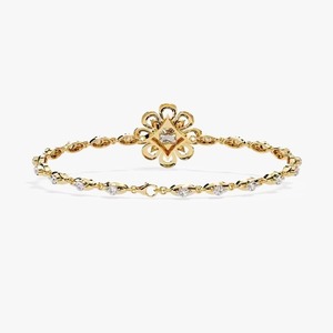 Simple Moissanite Diamond Bracelet High Quality 18KYellow Gold Non-Fade Hip Hop Jewelry for <b>Men</b> and Women - Product Image 4