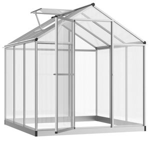 Serra in Policarbonato 6 L X 6 W con Tetto Ventilato, Serra Invernale per Hobby, Serra da Giardino con Grondaia per la Ventilazione - Product Image 2
