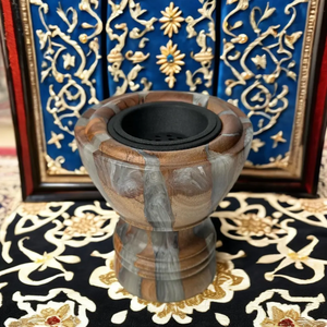Quemador de incienso artesanal de resina de lujo y madera natural, soporte premium hecho a mano para varillas y conos con diseño artístico de resina para - Product Image 3
