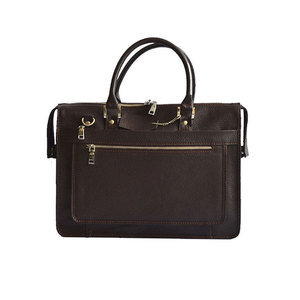 Sac à bandoulière en cuir véritable pour ordinateur portable – Sacoche de voyage spacieuse pour usage quotidien au bureau et rangement – Durable - Product Image 1