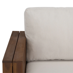 Ensemble de canapé d'angle en teck de luxe pour l'extérieur avec table basse pour villa, hôtel, patio, jardin - Product Image 5