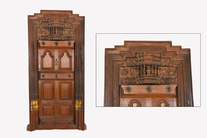 Puerta Decorativa de Madera con Marco, Hecha a Mano, de Madera Sólida, Artesanía Haswani - Product Image 2