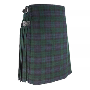 Kilt écossais vert à carreaux pour homme, jupe plissée traditionnelle des Highlands, taille adulte, mélange de laine, tenue de clan personnalisée - Product Image 3