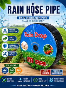 Manguera de Riego Agrícola Plana de Plástico de 32 mm, Resistente a los Rayos UV, Rollo de 100 Metros, Tubería para Campos Agrícolas - Product Image 6