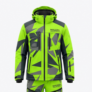 Custom Logo <b>One</b> <b>Piece</b> Snowboard <b>Suit</b> Zipper Waterproof Windproof Winter <b>Skiing</b> Jumpsuit Hooded Polyester/Nylon Men <b>Women</b> Outdoor - Product Image 3