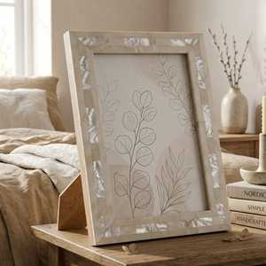 Marco de Fotos Personalizado con Incrustaciones de MOP, Forma y Tamaño Personalizados, Diseño Impreso, Portafotos Premium Pulido para Recuerdos - Product Image 3