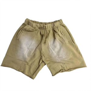Pantalones Cortos de Gimnasio para Hombre, 100% Algodón, Lavado Ácido, con Cordón, Verano 2026, Personalizables con Logotipo, Secado Rápido, Estilo Vintage Desgastado - Product Image 2