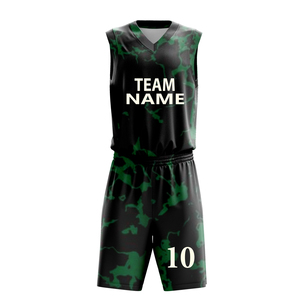 เสื้อบาสเก็ตบอลแบบยูนิเซ็กซ์ขายส่ง โพลีเอสเตอร์ 100% ระบายอากาศได้ดี ปักชื่อทีมตามสั่ง ดีไซน์เรียบง่าย - Product Image 1