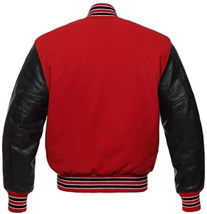 Chaqueta Varsity Moderna para Hombre, Chaqueta de Béisbol con Letras Bordadas, Cuello, Puños y Dobladillo Acanalados, Tela Suave, Estilo Casual Moderno - Product Image 3