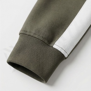 Survêtement à capuche pour homme, couleur unie, fermeture éclair intégrale, vêtements de sport décontractés, mélange de polyester et de coton, vêtements d'automne avec poches latérales - Product Image 6