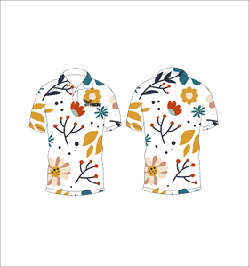 เสื้อโปโลพิมพ์ลายดอกไม้สำหรับผู้ชาย แขนสั้น สวมใส่สบายๆ ในฤดูร้อน เหมาะสำหรับเล่นกอล์ฟ เสื้อเชิ้ตแฟชั่นคอปกน้ำหนักเบา - Product Image 5