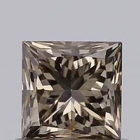 Diamant de laboratoire taille princesse 0,64 ct gris clair brun VS1 certifié IGI CVD, diamant en vrac pour la fabrication de bijoux