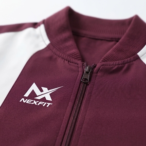 Mens Burgundy White Solid Hooded Full Zip Tracksuit <b>Set</b> with 100% Cotton Fleece Jacket & <b>Matching</b> <b>Jogger</b> Pants Sportswear - Product Image 5