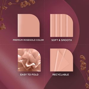 120 Fogli di Carta Velina Oro Rosa 14x20 Pollici, Carta da Regalo e Sacchetti per Confezioni Regalo Natalizie - Product Image 3