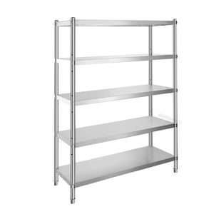 Scaffalatura in Acciaio Inossidabile Resistente 48x18,5 Pollici, Unità di Stoccaggio a 5 Ripiani Regolabili, Scaffali per Garage - Product Image 1