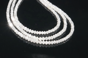 Perles Rondelle à Facettes en Diamant Blanc AAA 1.8-2.2mm 16 Pouces Pierre Naturelle pour la Fabrication de Bijoux - Product Image 4