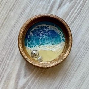 Resin wood bowl handmade <b>epoxy</b> decorative fruit bowl modern home decor glossy finish <b>table</b> centerpiece - Product Image 5