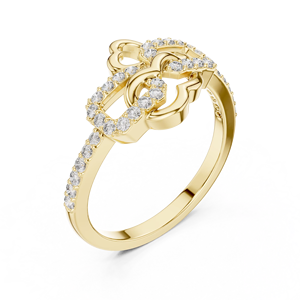 Luxury Heart Infinity Link Moissanite <b>Ring</b> in <b>925</b> Sterling <b>Silver</b> 14k Gold Plated | Romantic Women's Fashion Party <b>Ring</b> - Product Image 2