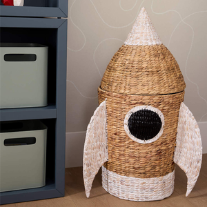 Best Quality Eco-friendly Rocket-shape Storage <b>Basket</b> <b>with</b> <b>Lid</b> Hamper <b>Basket</b> Wholesale from Vietnam - Product Image 4